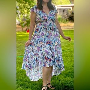 Boho Floral Print Sun Dress